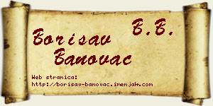 Borisav Banovac vizit kartica